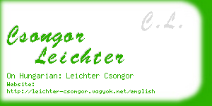 csongor leichter business card